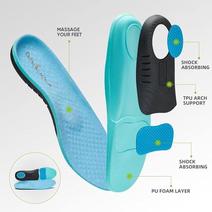 Tênis de caminhada ortopédico masculino para fascite plantar, tênis de caminhada para amortecimento extra e suporte de arco