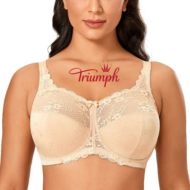 Triumph Beauty- Sutiã Sexy de Renda Floral (75A-120H)