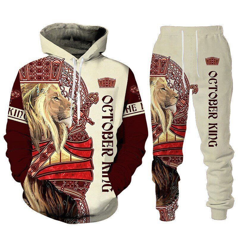 HOODIE LEÃO 3D MASCULINO