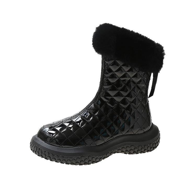 Botas de neve quentes de inverno com sola grossa