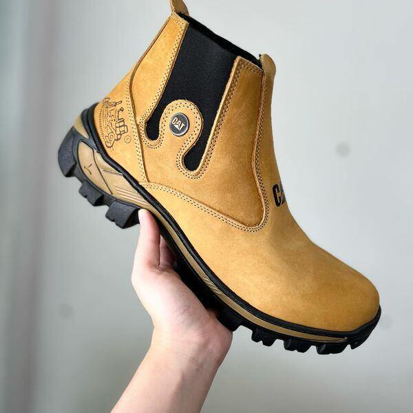 Botas de Homem em pele Caterpillar® Sola durável Macia e fácil de usar Perfeita para trabalhos agrícolas