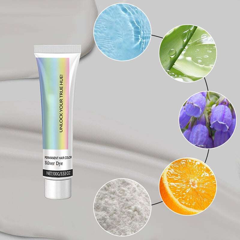 ✨ Dia 49% de desconto ✨ Coloração capilar 2 em 1 com extrato natural de prata