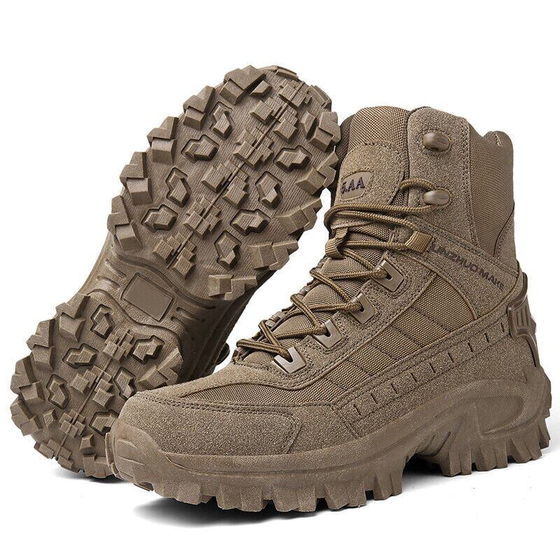 Męskie wodoodporne buty bojowe outdoorowe z ochroną przed przebiciem, buty bojowe (zwiększona trwałość)