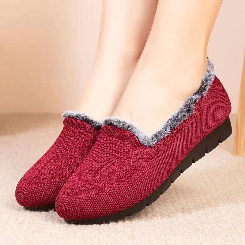 🔥Último dia com 50% de desconto - sapatos femininos forrados de pele de shearling