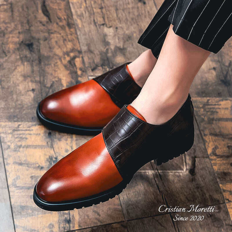 Sapatos Fabrizio MorettiTM Premium com fivela dupla