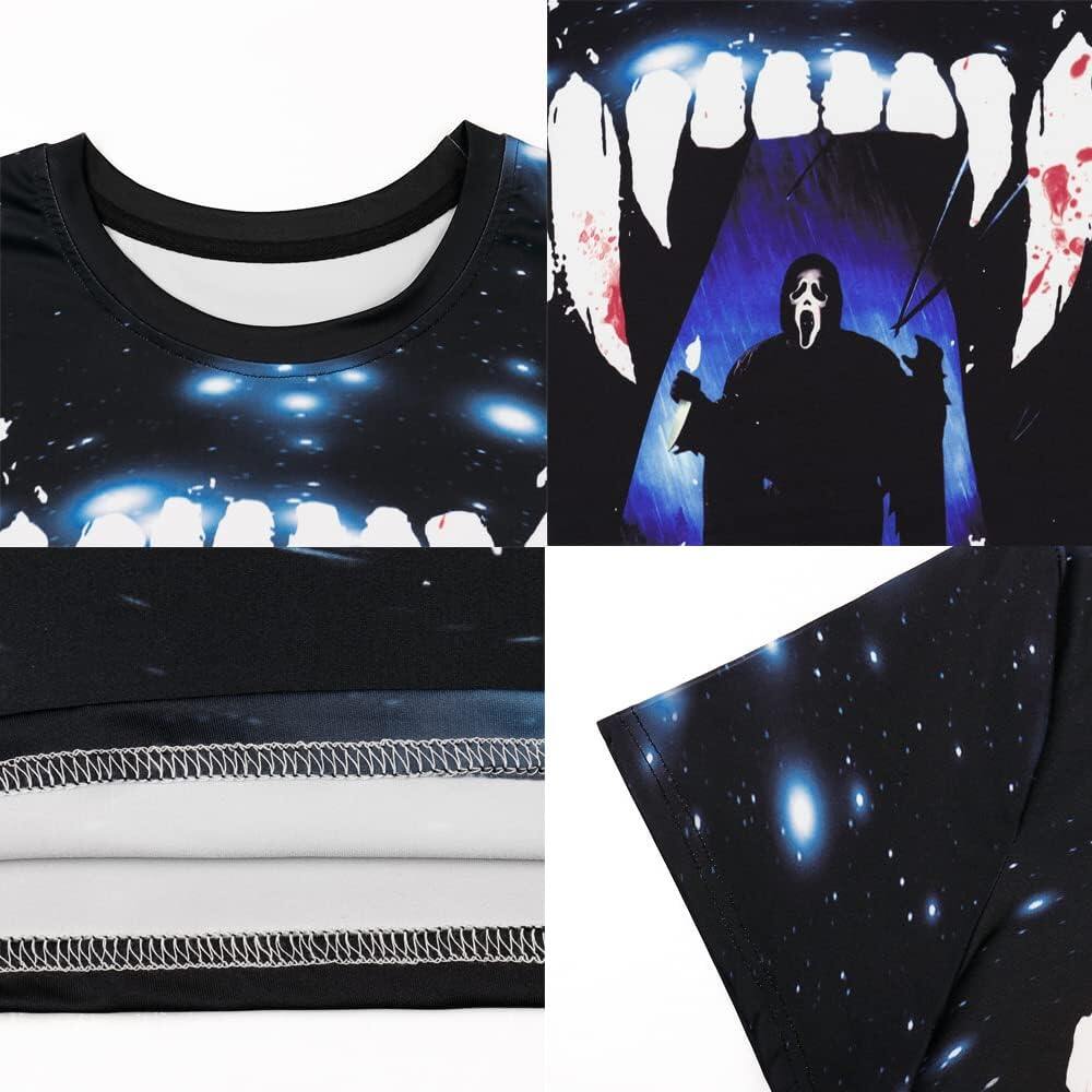 Men's 3D Print Skull T-Shirt 3D Creative Print Short Sleeve T-Shirt Casual Round Neck Novelty Street Fashion Tees Shirt