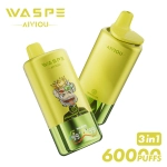 WASPE AIVIOU 60000 Puffs Disposable Vape Blueberry-raspberry-cherry ice cream + black dragon ice cream + sparkling cherry ice cream