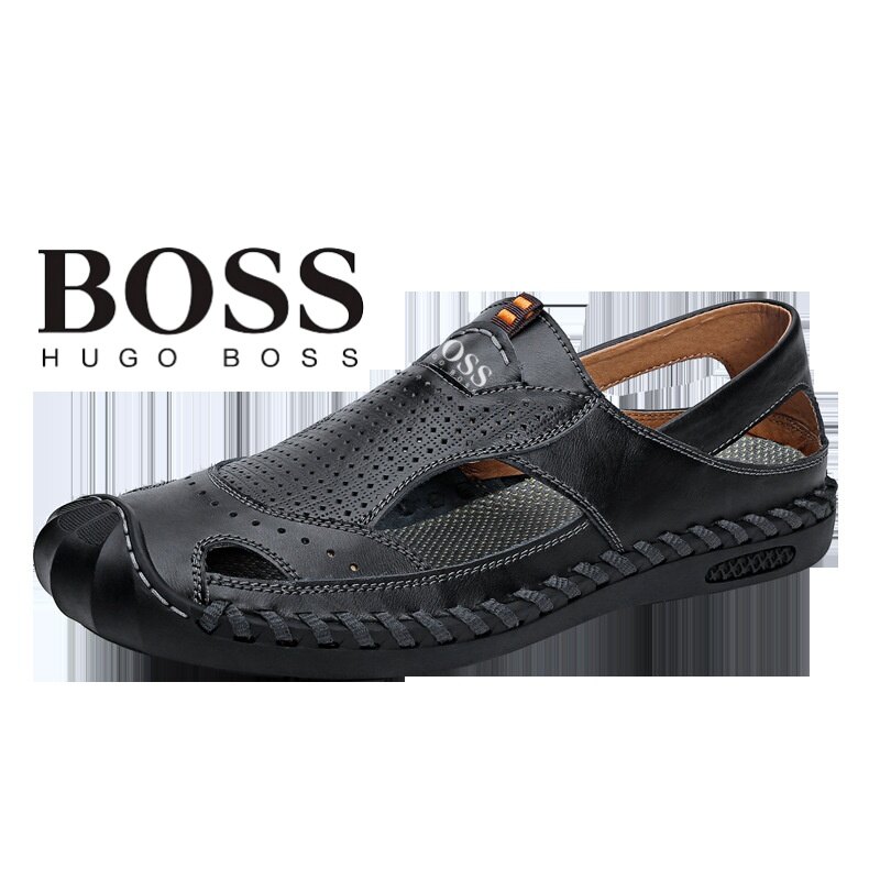 2025. Stylowe letnie sandały skórzane Boss Casual
