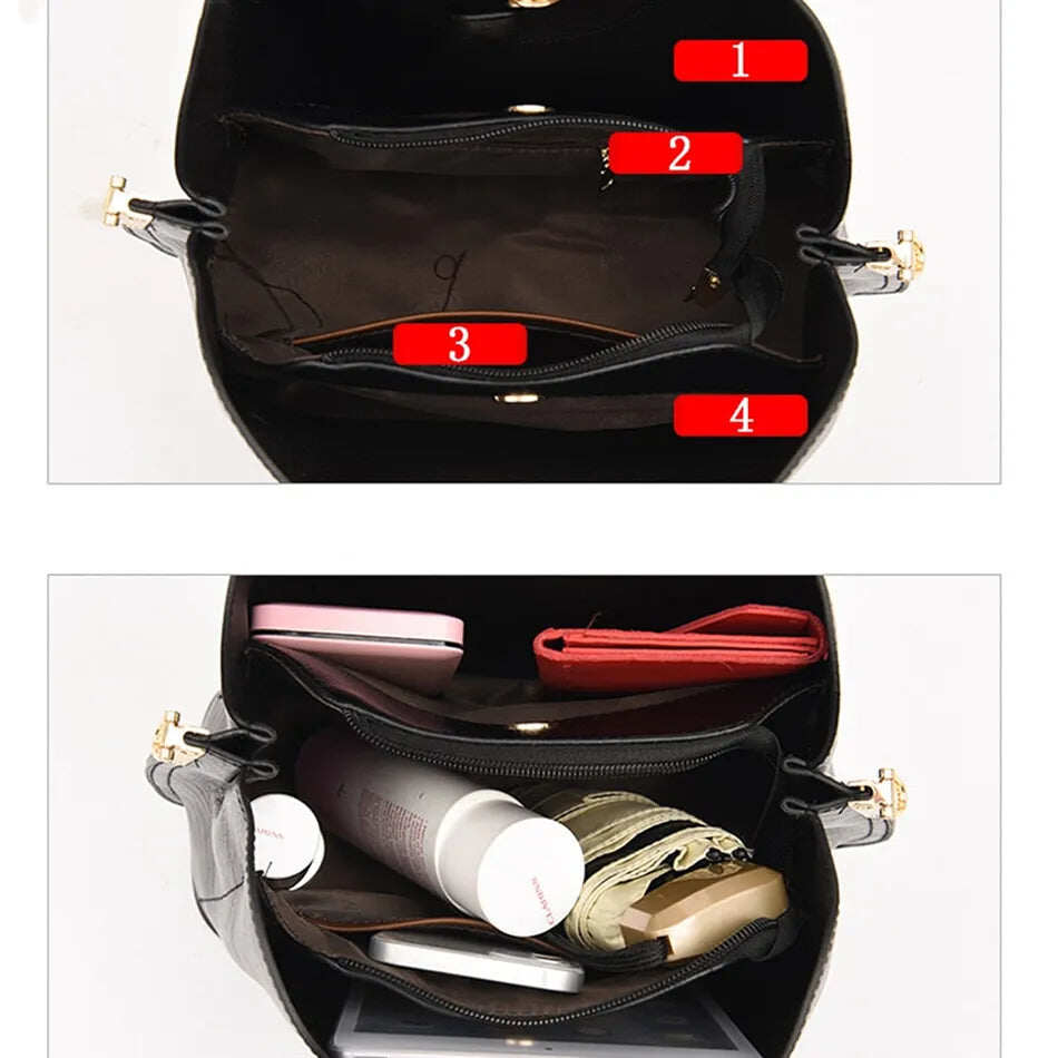 2024 novas bolsas, bolsas de couro macio de grande capacidade