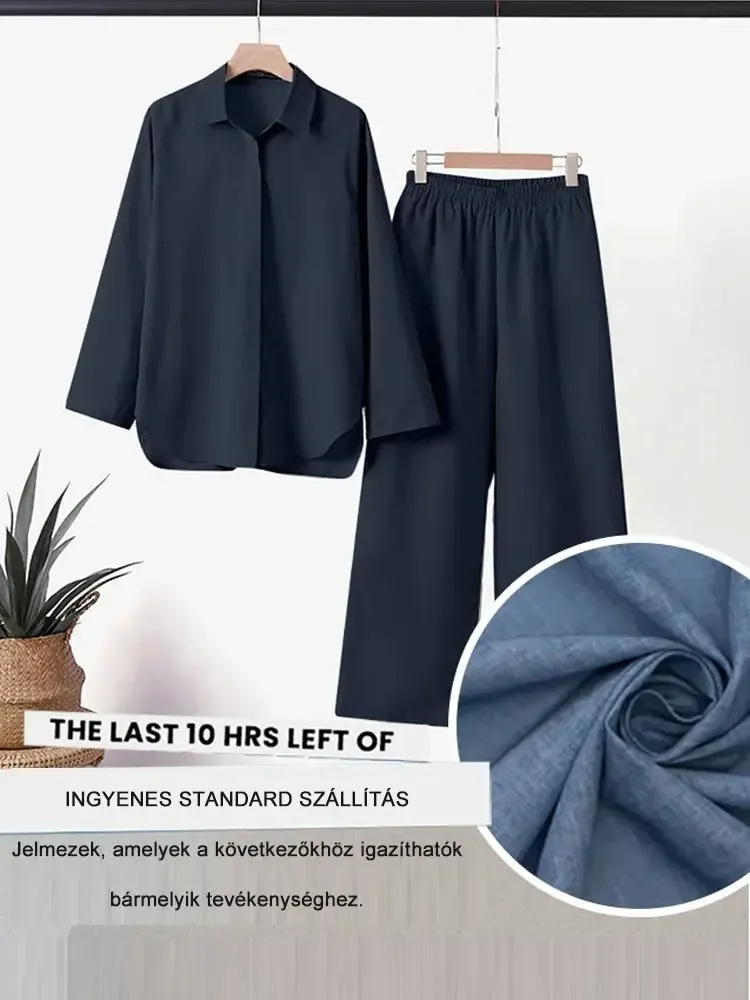 (S-5XL) Masszív alkalmi öltöny széles nadrággal✨