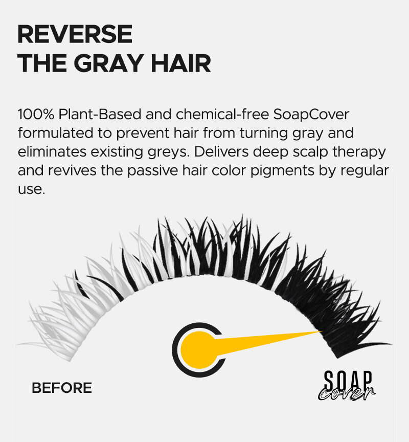 Sabonete para escurecer cabelos grisalhos (compre um e ganhe outro)