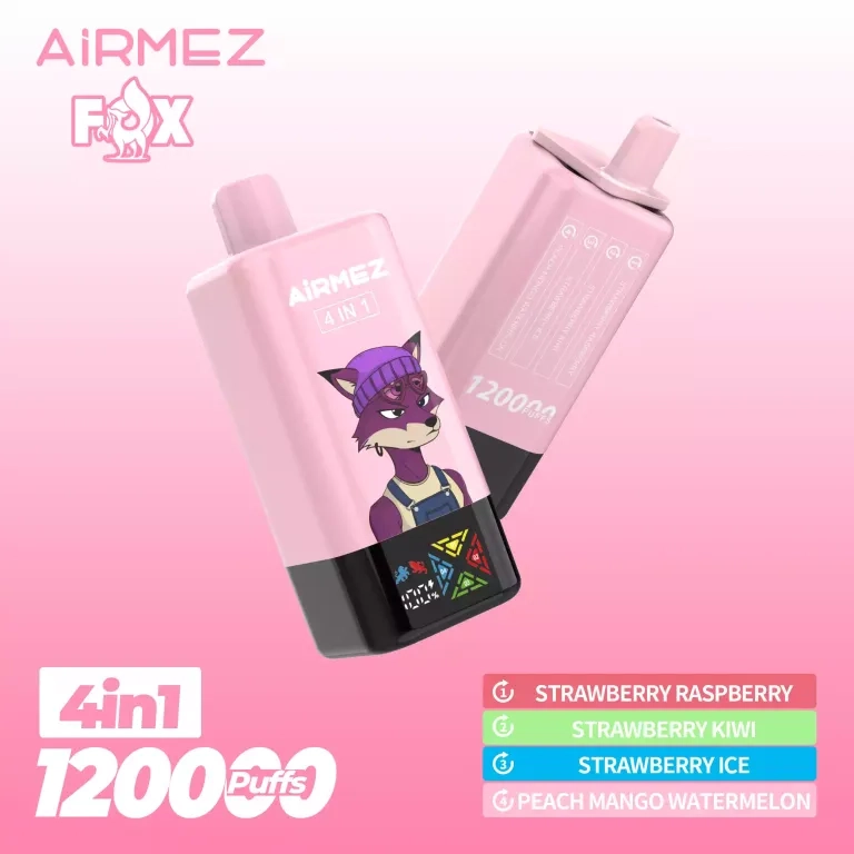 AIRMEZ FOX 120000 Puffs 4 IN 1 Taste Disposable Vape raspberry watermelon