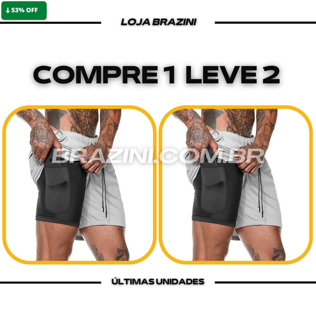 Short DryFit® de Compressão - Compre 1 leve 1 de graça