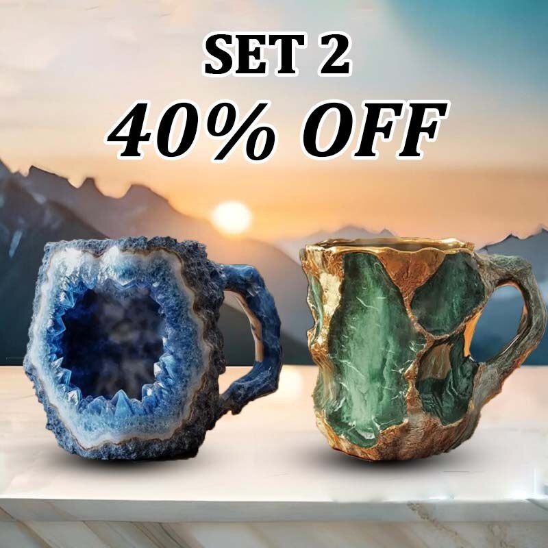 (🌲Early Christmas Sale) ✨️2024 Νέες κούπες καφέ ορυκτών κρυστάλλων☕