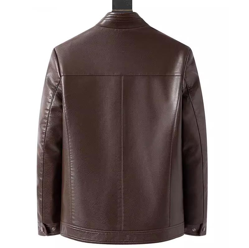 [ZARA] Casaco de couro forrado com pelúcia quente para homens!