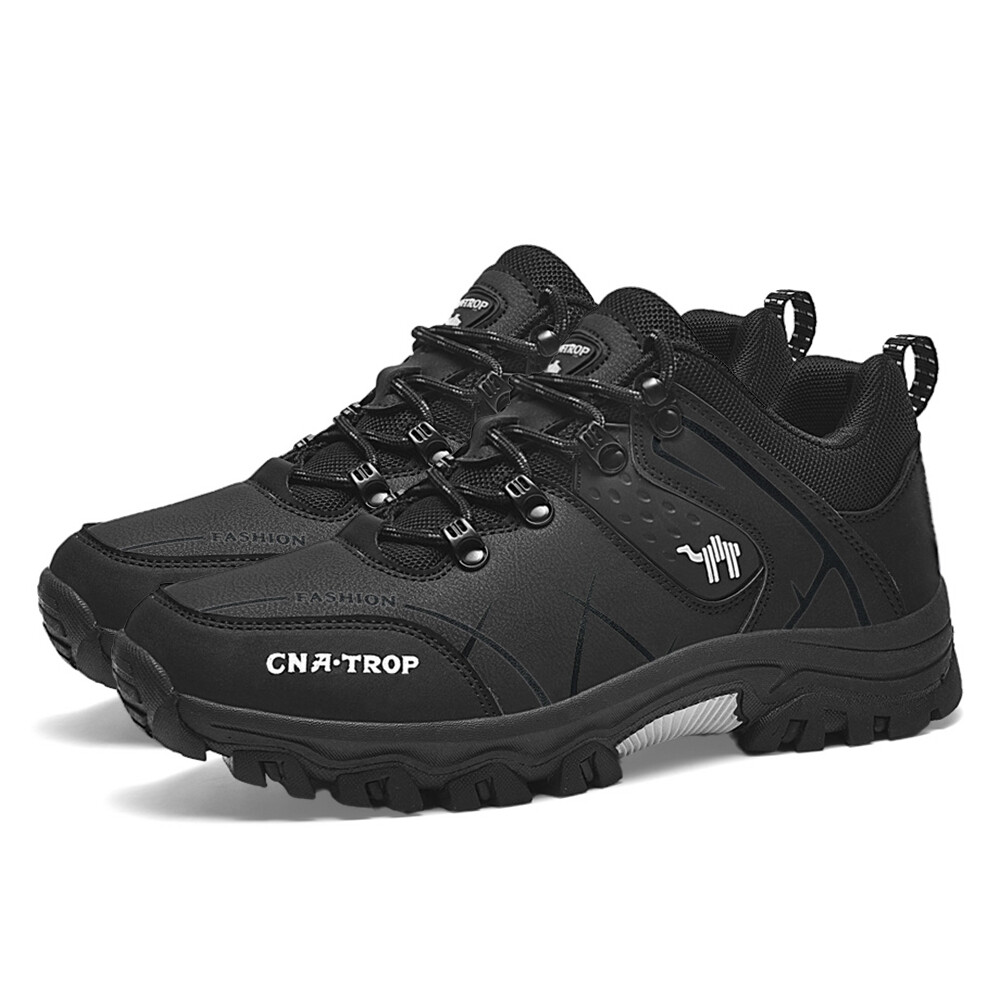 (🔥Mais vendidos)  Últimos sapatos de caminhada ao ar livre de couro genuíno masculino antiderrapante à prova d'água