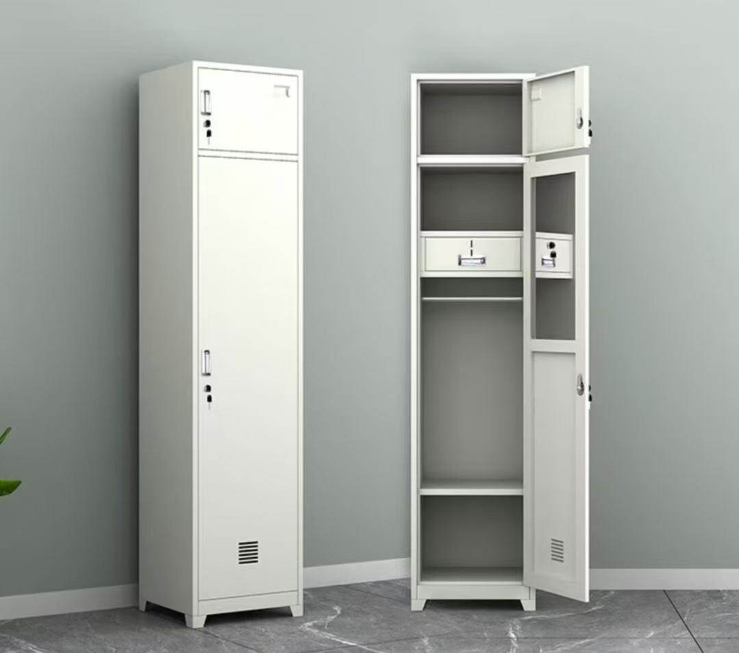 2025 Cheap Price 450*500*2000mm Built in Drawer Rust Resistant and Durable Lockable Metal Wardrobe
