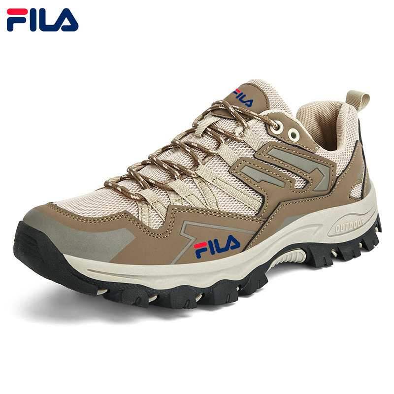 FILA Malha respirável para escalada fora de estrada, calçado para caminhadas ao ar livre com sola macia
