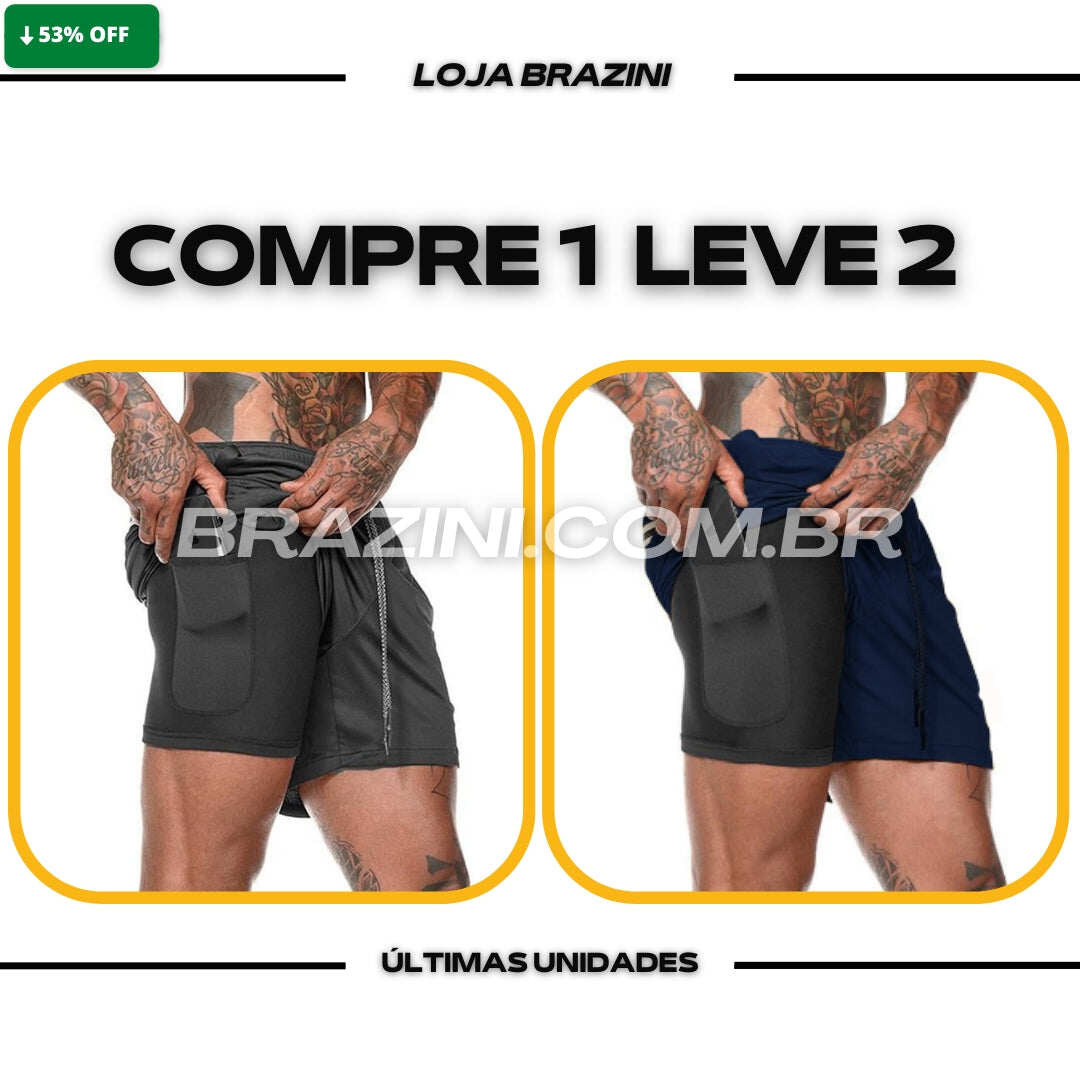 Short DryFit® de Compressão - Compre 1 leve 1 de graça