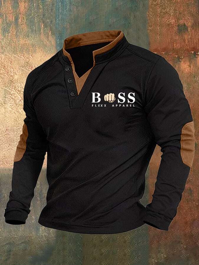 Top masculino estampado com letras retro