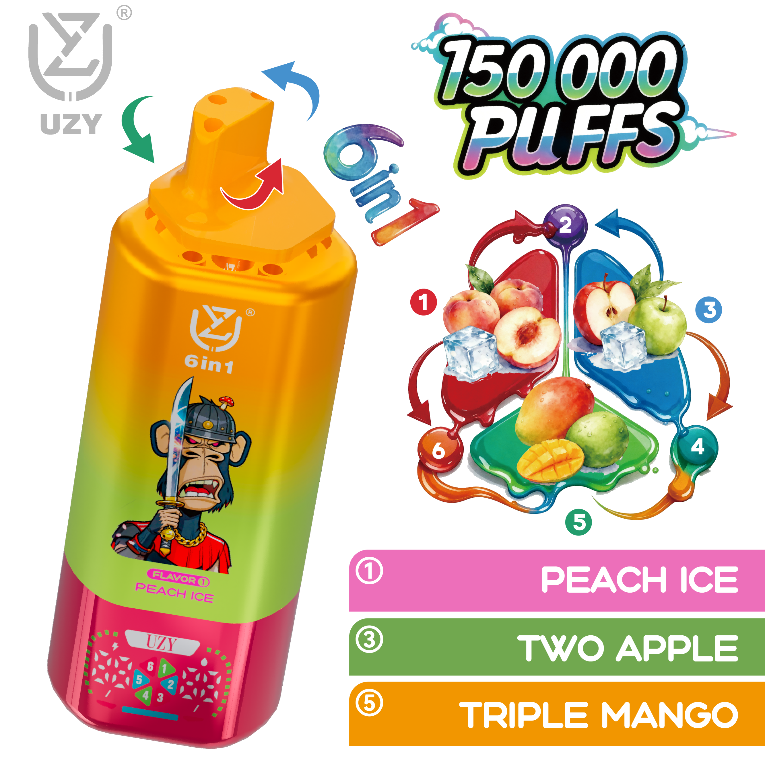 UZY 6 in 1 150K Puffs7