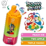 UZY 150K Puffs Vape Peach Ice & Two Apple & Triple Mango