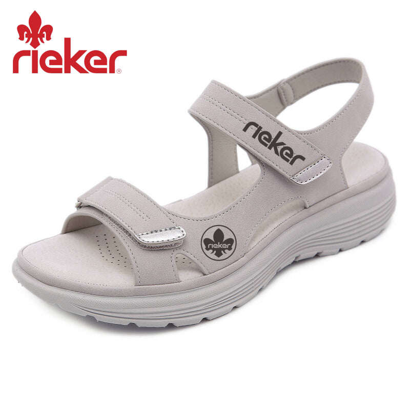Nové dámske ortopedické kožené sandále RIEKER
