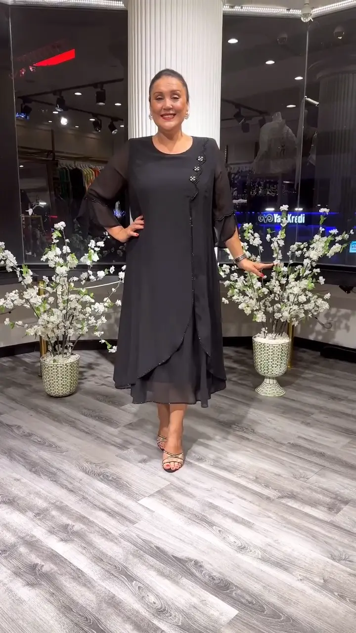 [S-5XL]❤️2024 novo vestido de chiffon de alta qualidade
