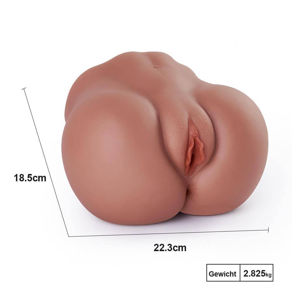 Braun Realistic Masturbator Vagina Anus Kut Masturbador