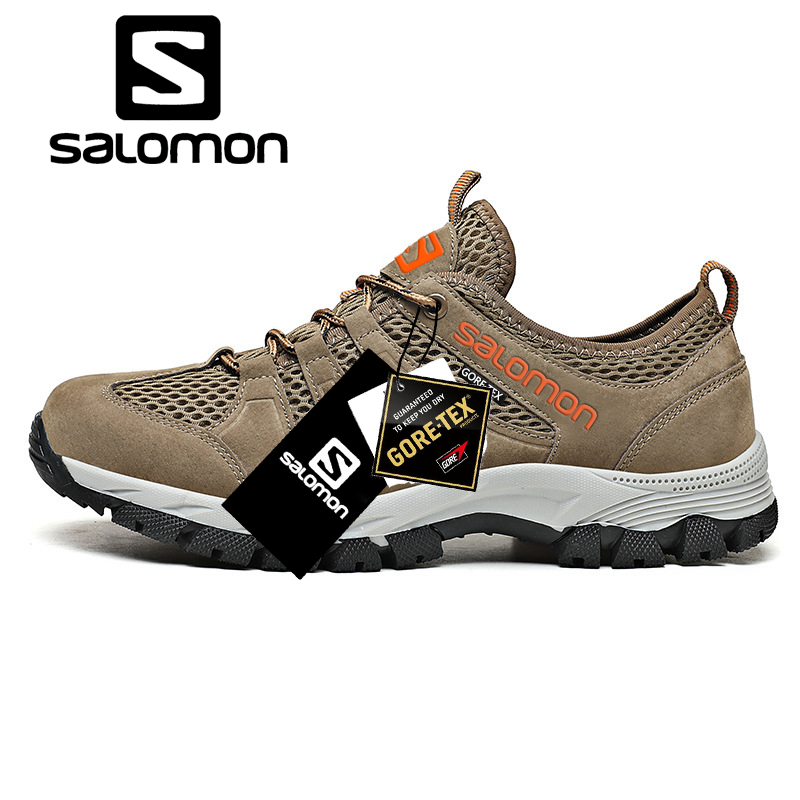 2024 novos tênis de caminhada Salomon GTX impermeáveis ​​e respiráveis