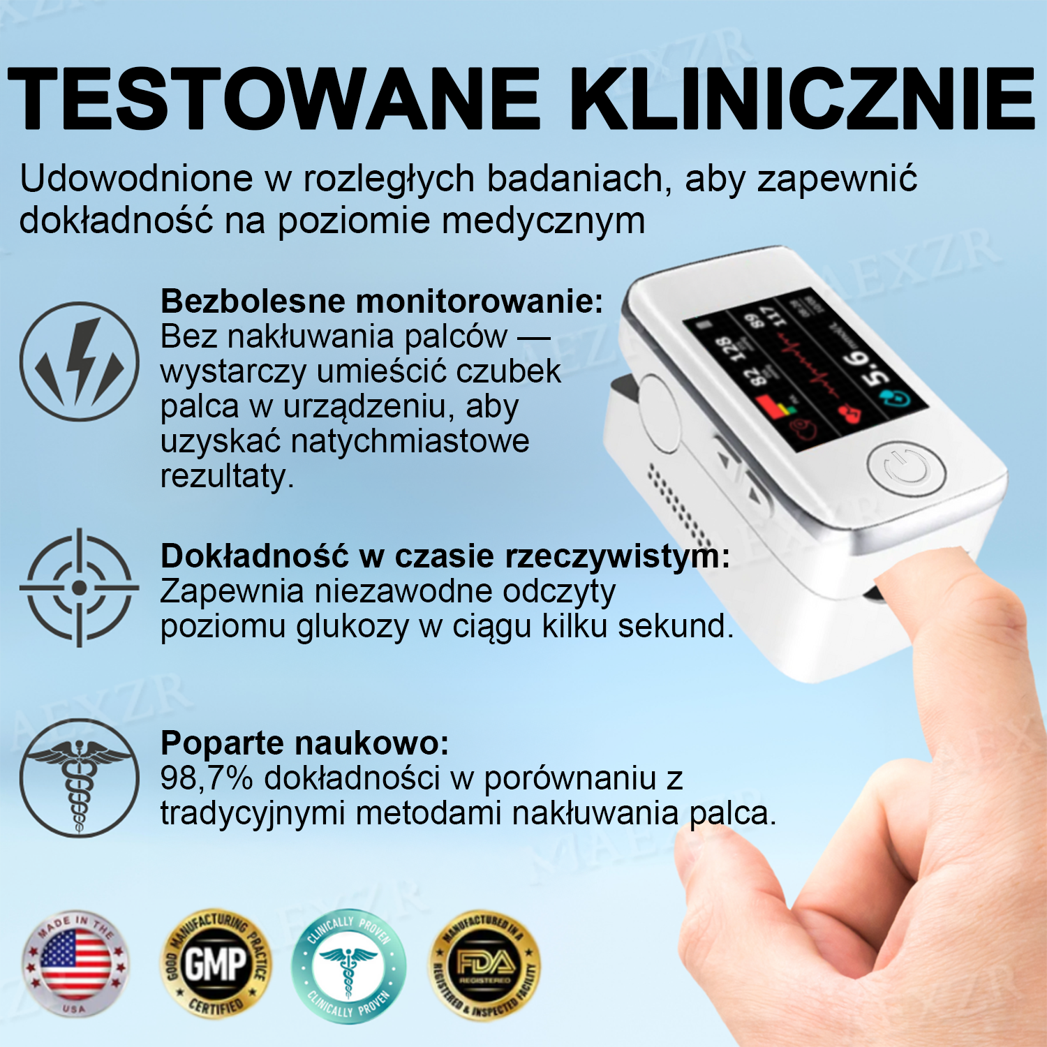 Glycenx™🎉🎉Újévi Akció🎉- Kedvezmény - 𝟟𝟘% 🅾🅵🅵 Pontos vércukor mérő készülék