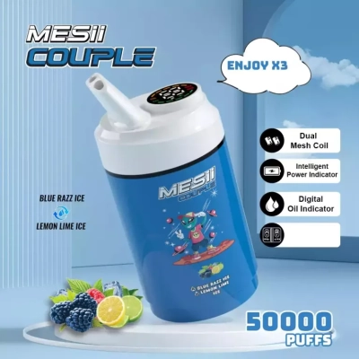 Mesii pár 50000 puffs három ízű 50k eldobható vape bulk vásárlás nagykereskedelmi