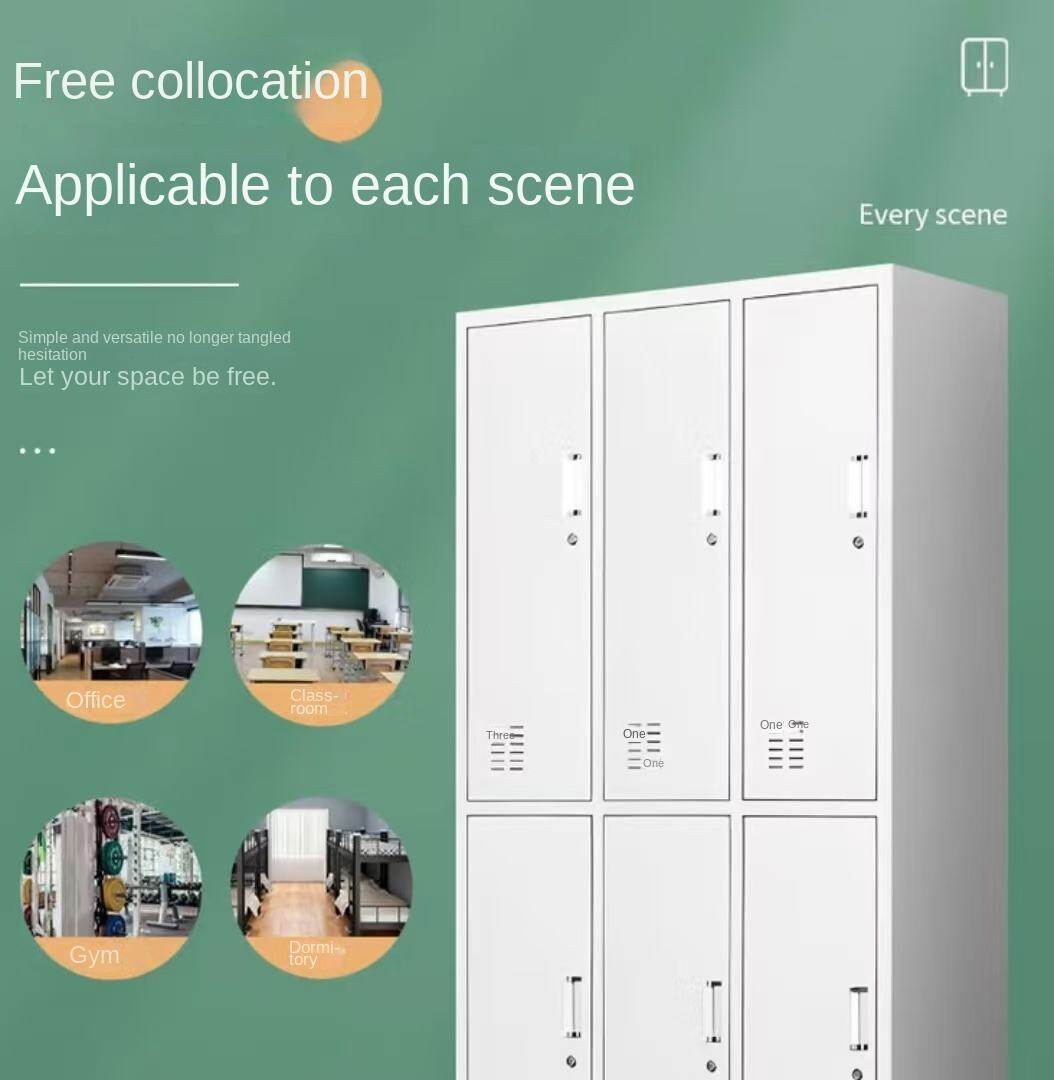 High Quality Rugged Durable Phosphorus Free Plastic Cold Rolled Steel Wardrobe with Concealed Lock Cylinder