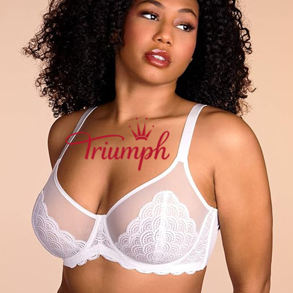 TRIUMPH® – 3 PEÇAS 💖 50% DE DESCONTO ✨ Sutiã grande de renda macia feminino