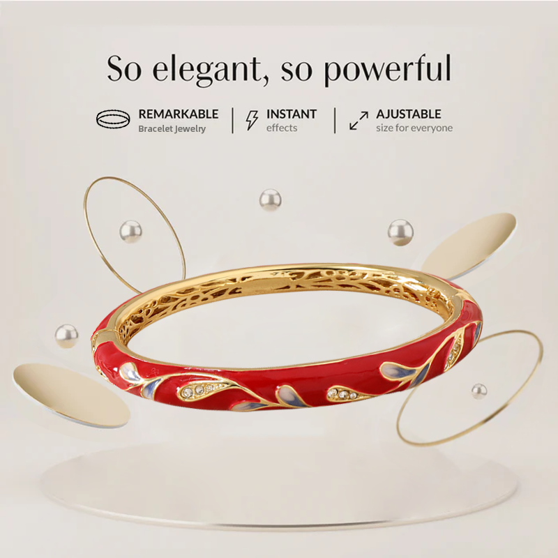 Pulseira magnética de esmalte Cloisonné de neodímio ouro titânio CZTICLE™