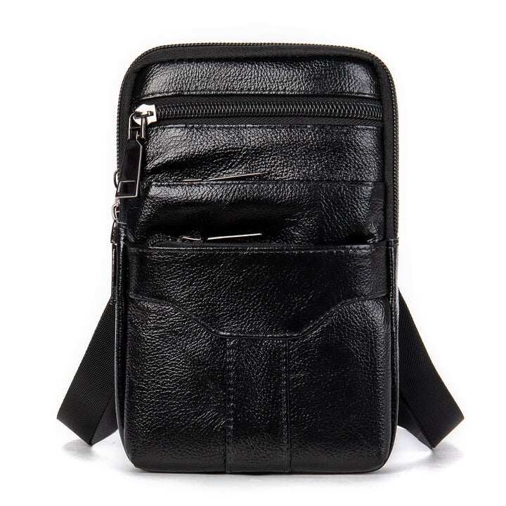 Męska torba na pasek z prawdziwej skóry Fanny Belt Bag Viconchic