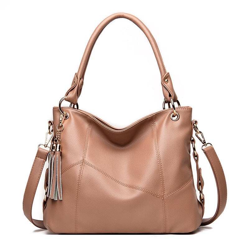 Nova bolsa de ombro de couro PU de grande capacidade