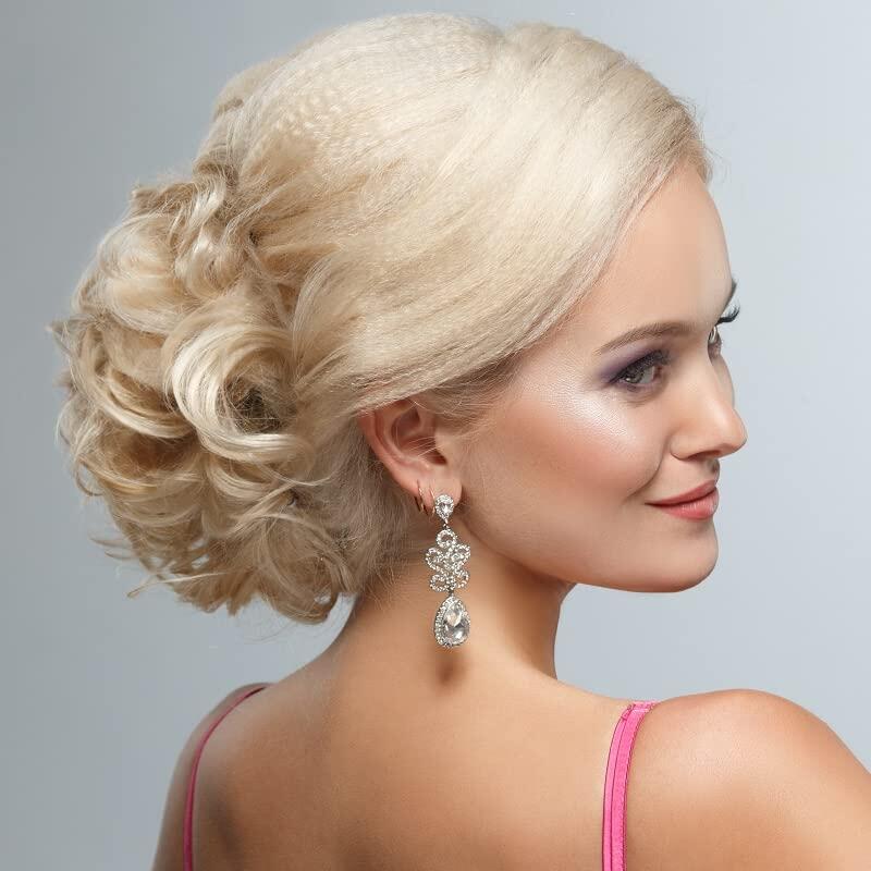 Extensão de coque de cabelo curto e encaracolado