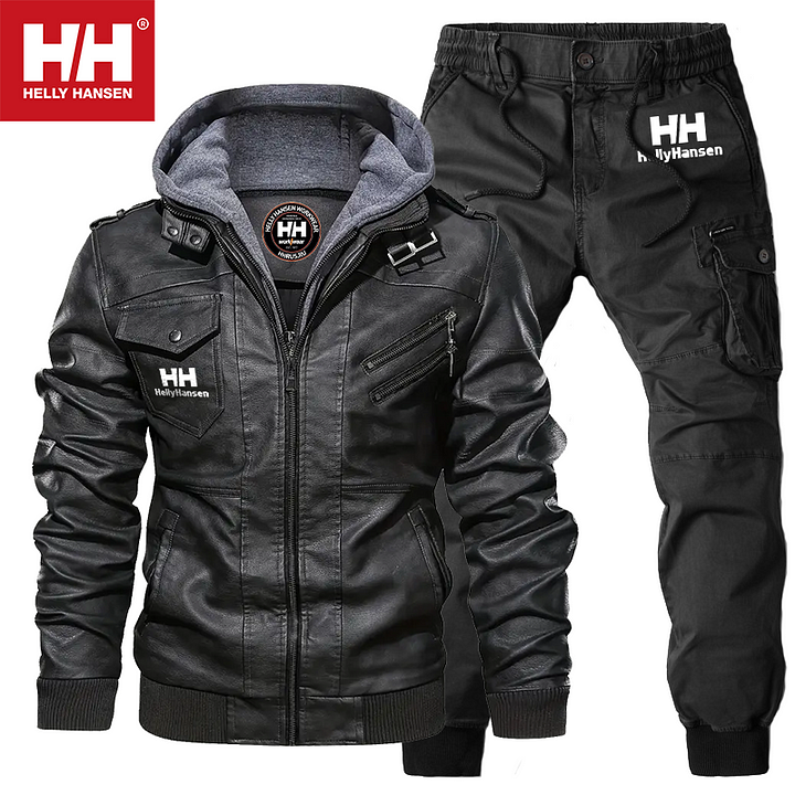 Helly Hansen-2024 őszi-téli új meleg vízálló és szélálló bőrkabát + Helly Hansen téli túranadrág