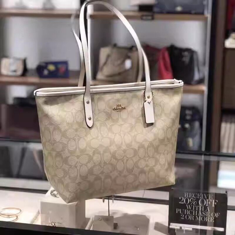 [Compras isentas de impostos] Coach/Coach bolsa feminina bolsa tote fivela magnética de um lado bolsa de compras bolsa de ombro único
