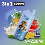 GAZZ BAR TRIPLE 60000 Puffs disposable vape Strawberry Vanilla Cola • Blueberry Raspberry • Lemon Lime