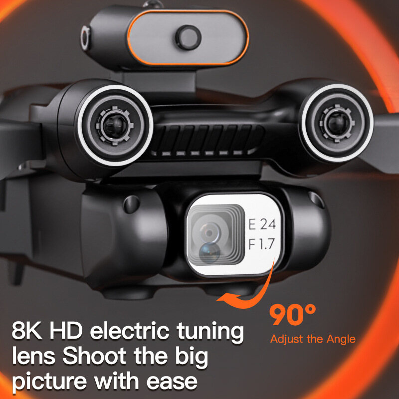 P12 Optical Flow Positioning Drone 8K ESC Dual Lens Aerial Photographer Full Obstacle Avoidance RC Aircraft