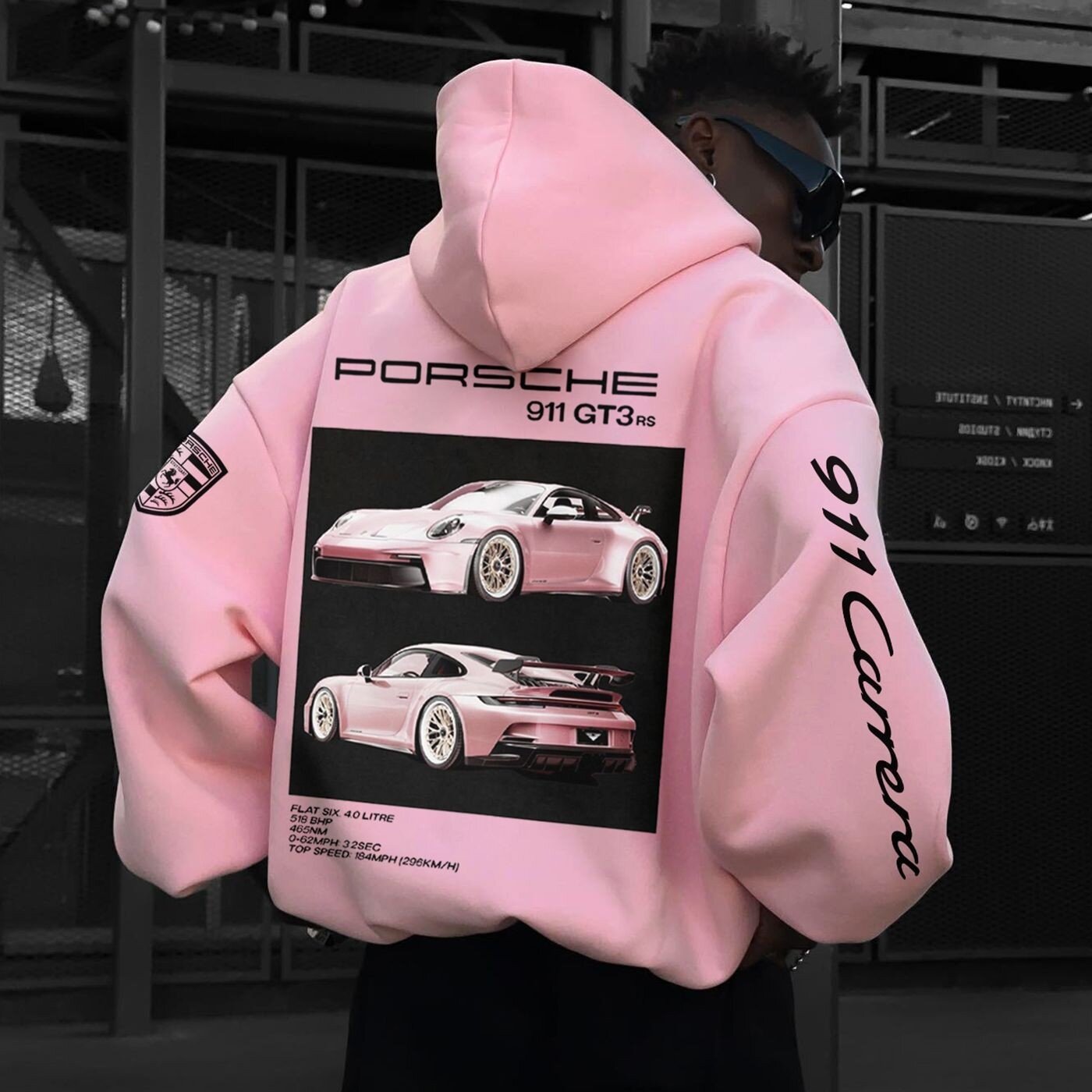 Amazon new men's cross-border printed hoodie heart-shaped pattern hooded sweatshirt hot sale factory supply
