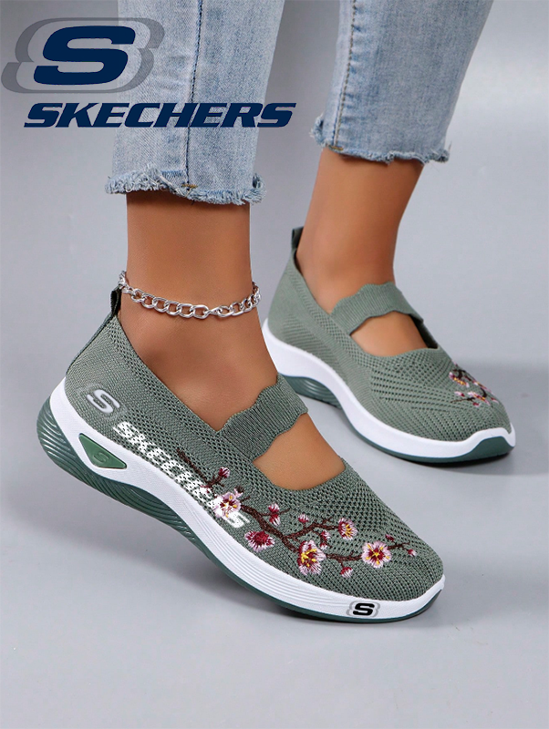 SKECHERS® Damskie, ręcznie haftowane, codzienne trampki