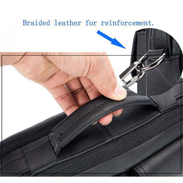 Torba na ramię z prawdziwej skóry dla mężczyzn Business Messenger Bag