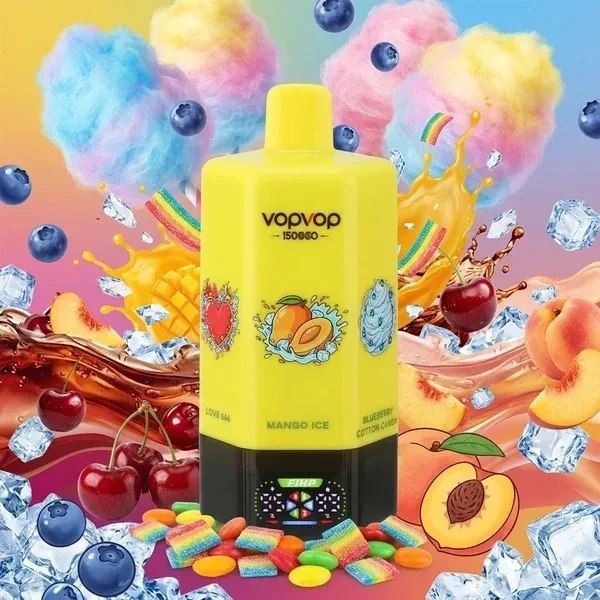 VOPVOP 150.000 Puffs 6 em 1 - Vape Descartável Recarregável com 6 Sabores