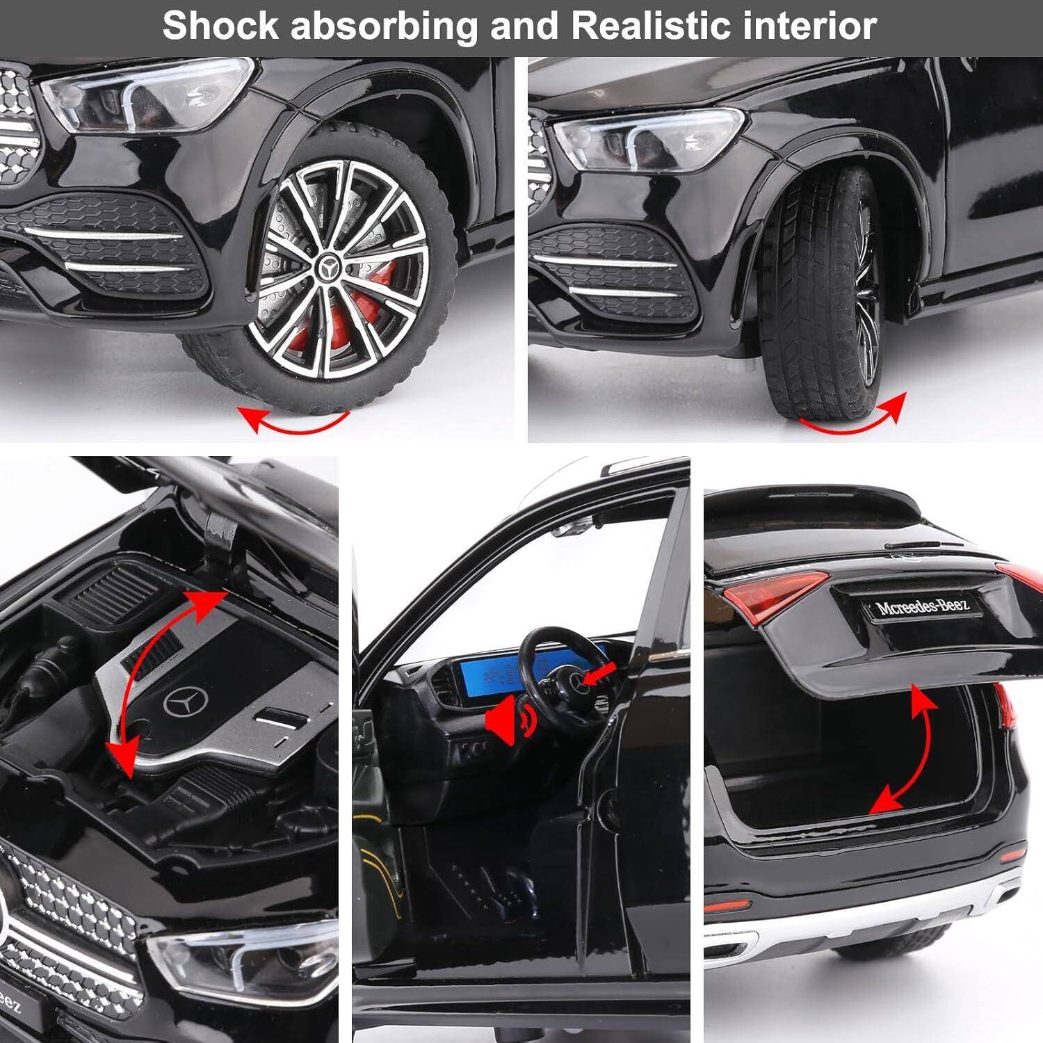 1:24 Diecast Αλουμίνιο Mercedes-Benz GLE 350 Toy Car με Ήχο και Φως