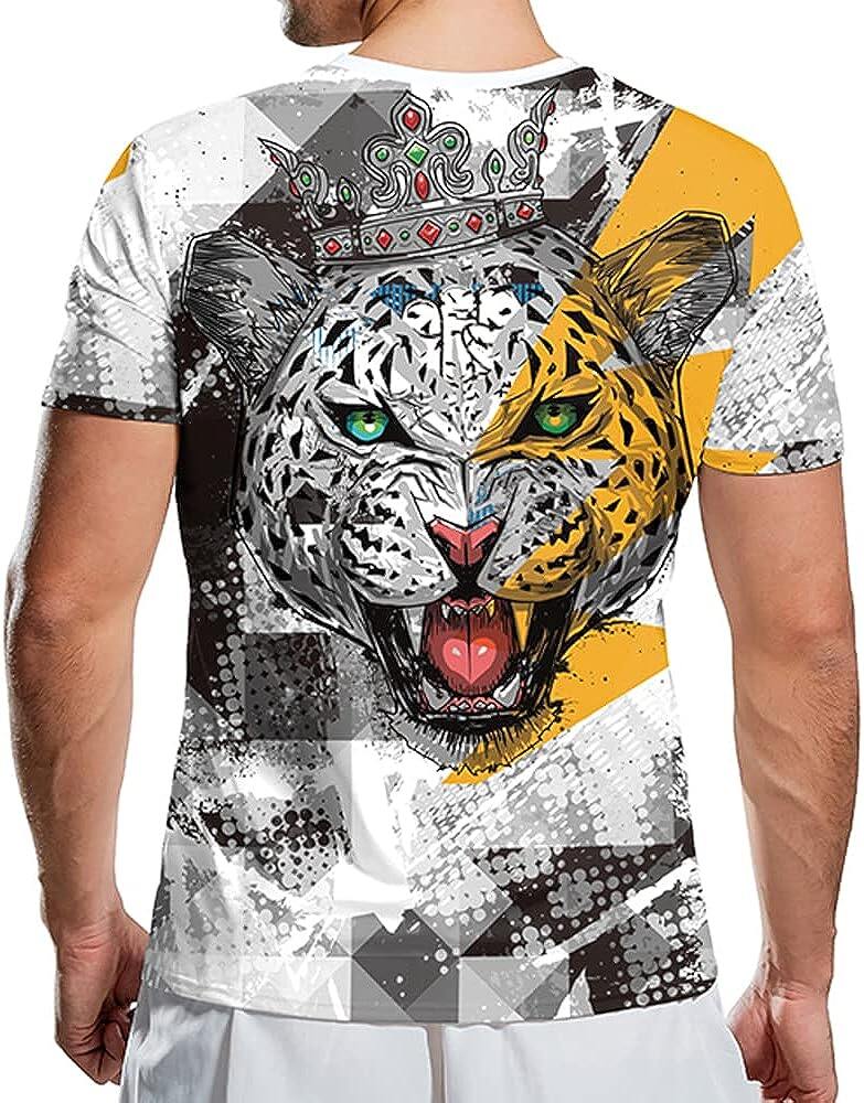 Men's 3D Print Skull T-Shirt 3D Creative Print Short Sleeve T-Shirt Casual Round Neck Novelty Street Fashion Tees Shirt