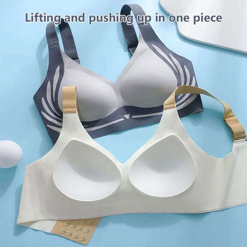 💕Sutiã push-up sem fio com levantamento e anti-gotas