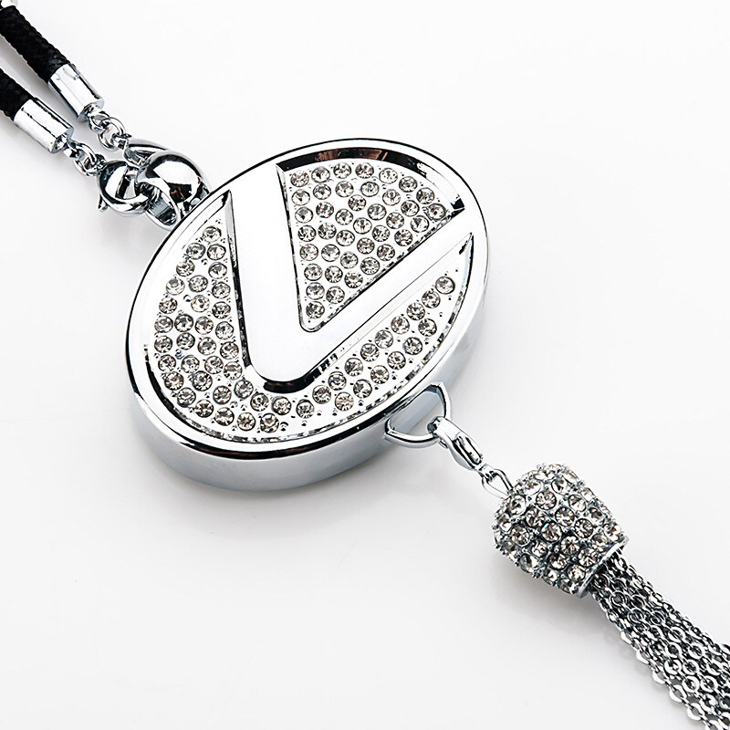 Pingente de aromaterapia com logotipo de carro com diamante de metal